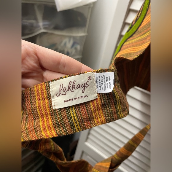 NWOT Lakhays Mushroom Embroidered Halter Top - Picture 4 of 7